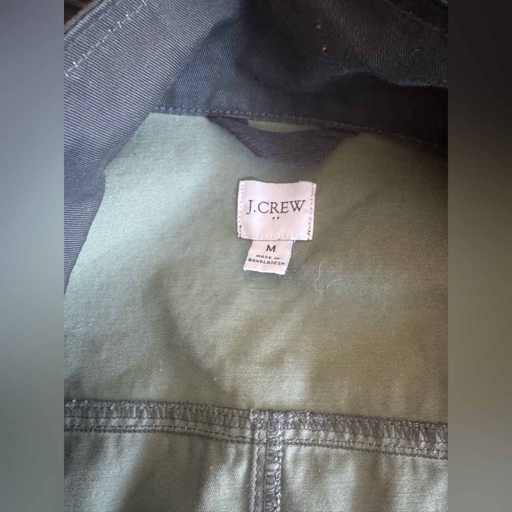 J. Crew Factory Olive Resin Coated Utility Jacket - Picture 6 of 12